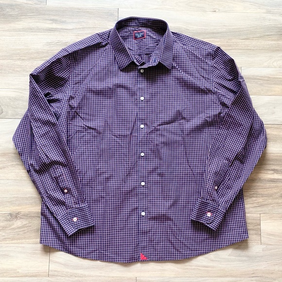 New Untuckit Xxxl Plaid Dress Shirt 